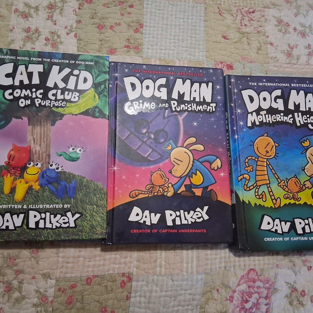 Dog Man and Cat Kid Comic Book Set